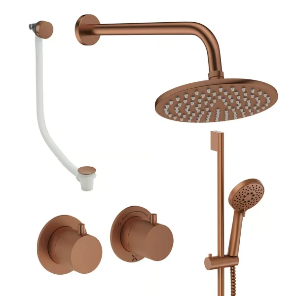 Crosswater Module Shower Set 7 Brushed Bronze 200mm