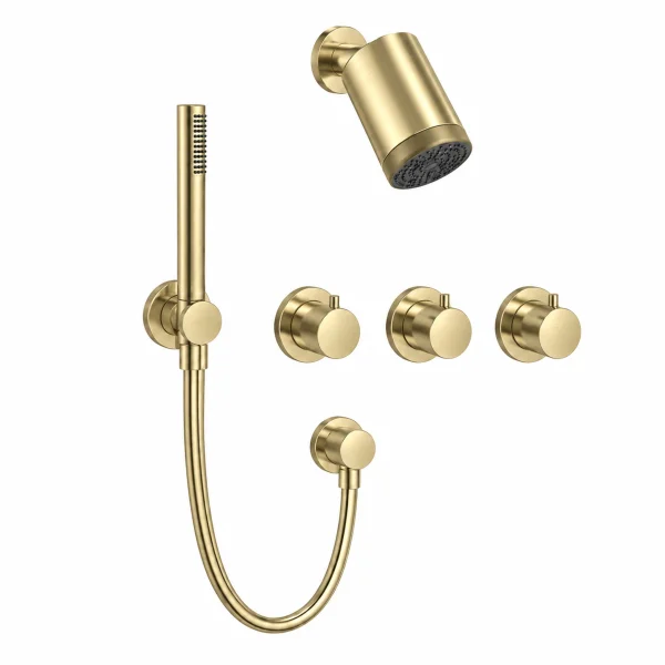 Crosswater Module Plus Shower Set 4 Brushed Brass