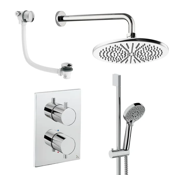 Crosswater Crossbox Shower Set 10 Chrome 300mm