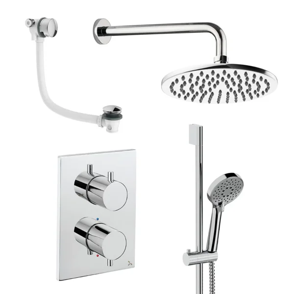 Crosswater Crossbox Shower Set 10 Chrome 200mm