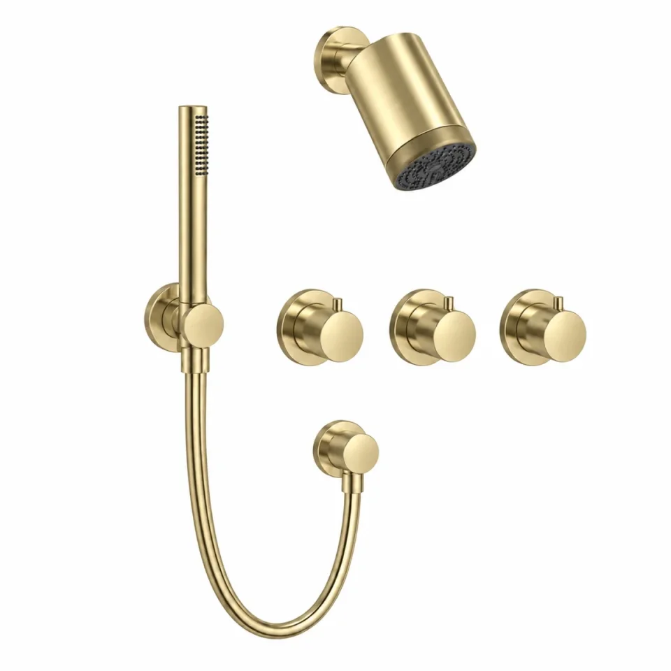 Crosswater Module Plus Shower Set 4 Brushed Brass product image - Image 1