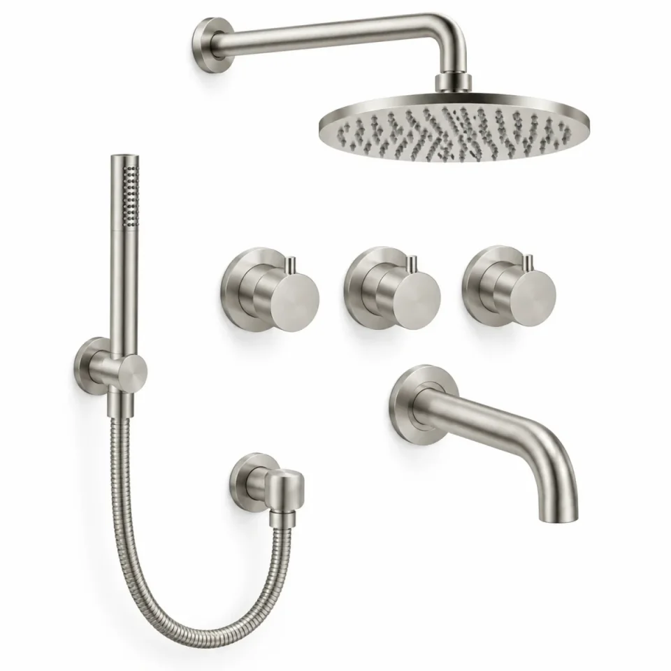 Crosswater Module Shower Set 10 Brushed Nickel product image - Image 1