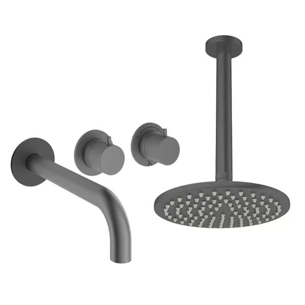 Crosswater Module Shower Set 3 Slate 200mm Ceiling Mounted