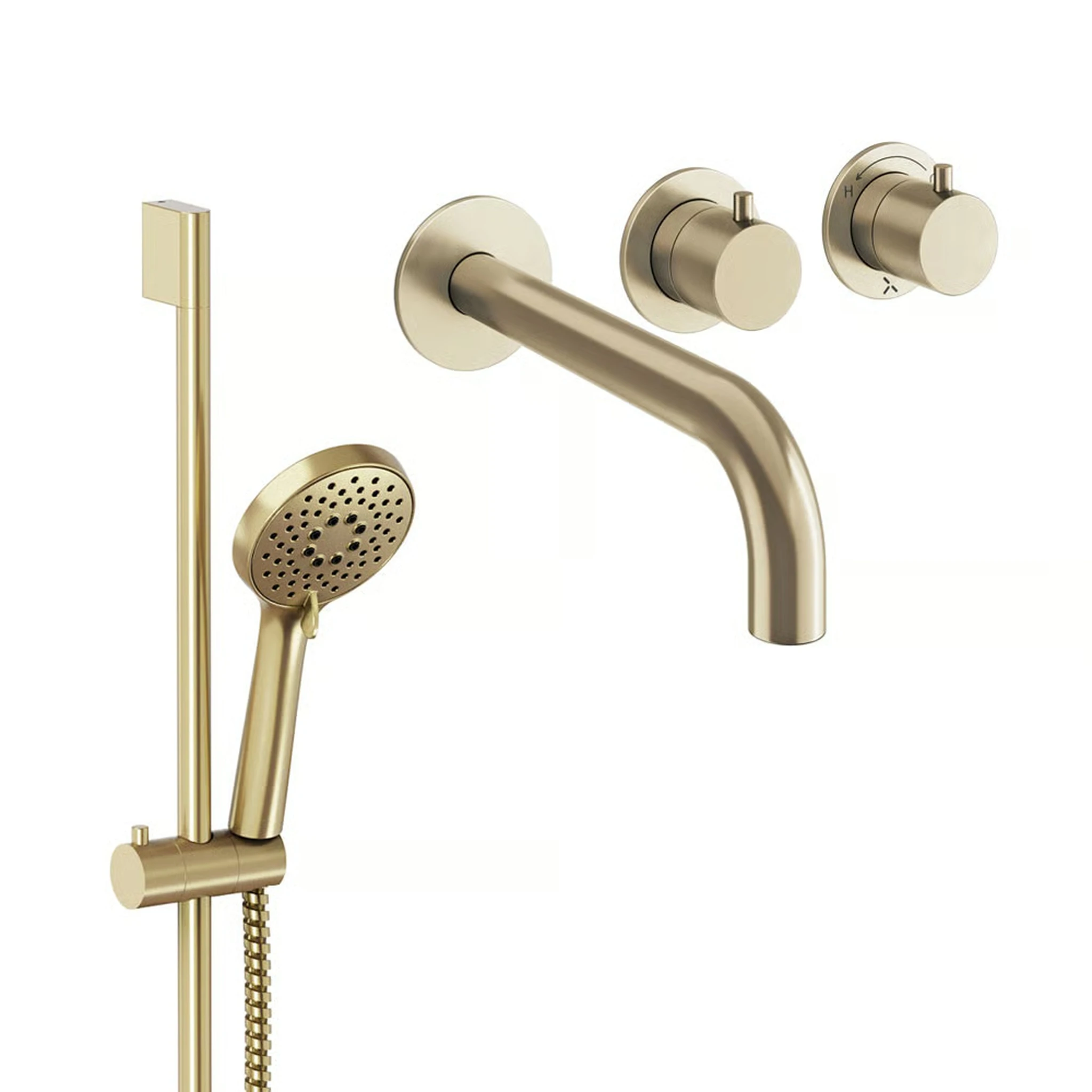Crosswater Module Shower Set 4 Brushed Brass