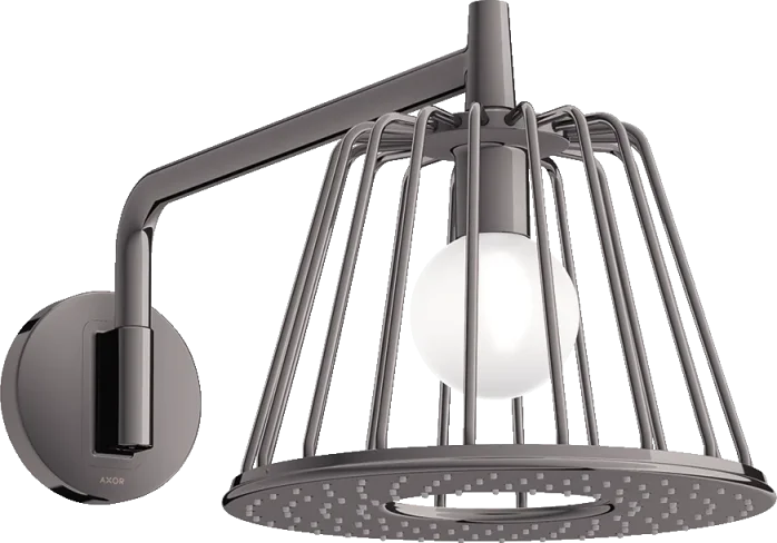 Axor Lampshower/nendo Overhead Showers 755 X 315 X 350mm Gunmetal/chrome - Polished product image - Image 2