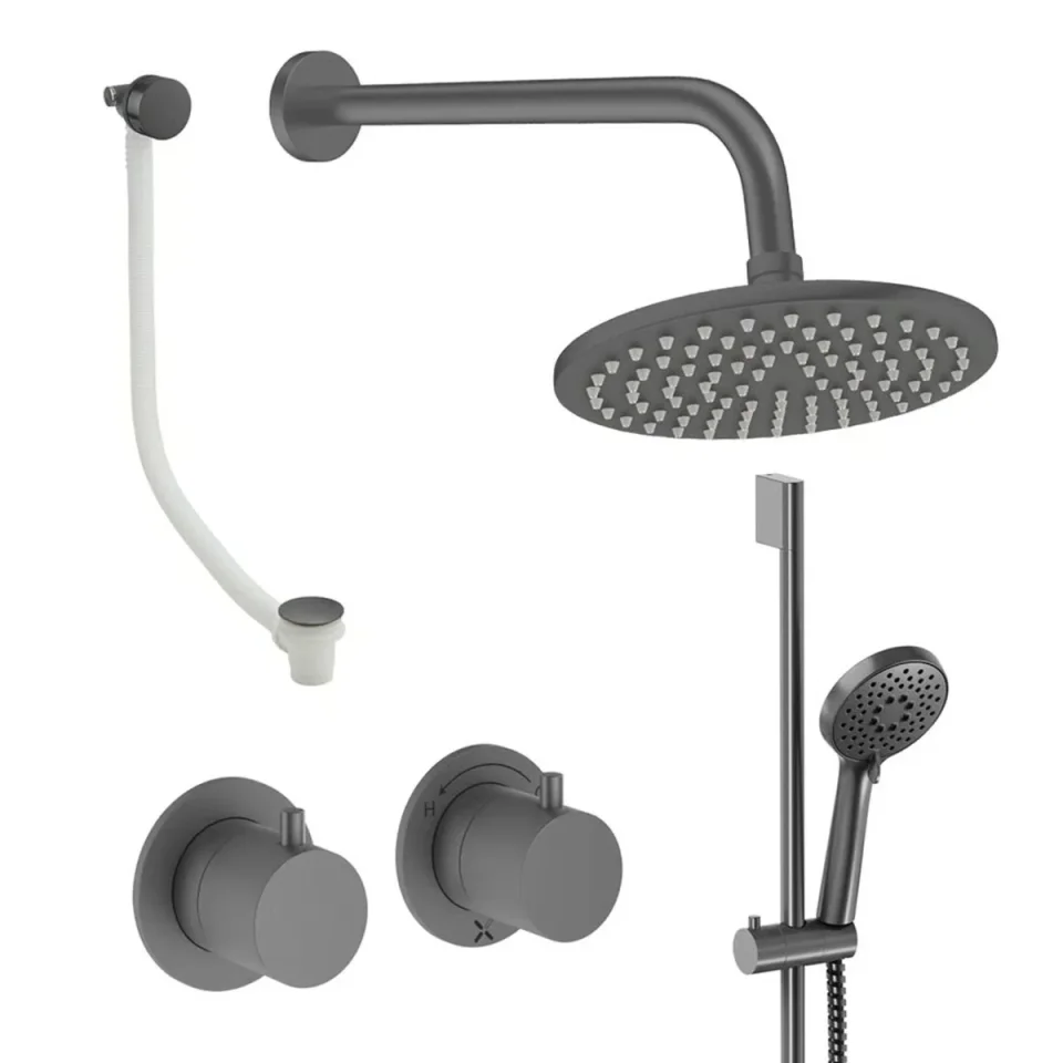 Crosswater Module Shower Set 7 Slate 200mm product image - Image 1
