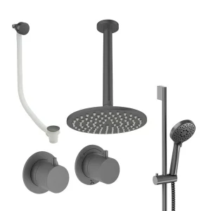 Crosswater Module Shower Set 7 Slate 200mm Ceiling Mounted