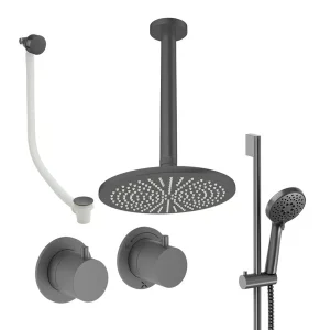 Crosswater Module Shower Set 7 Slate 300mm Ceiling Mounted