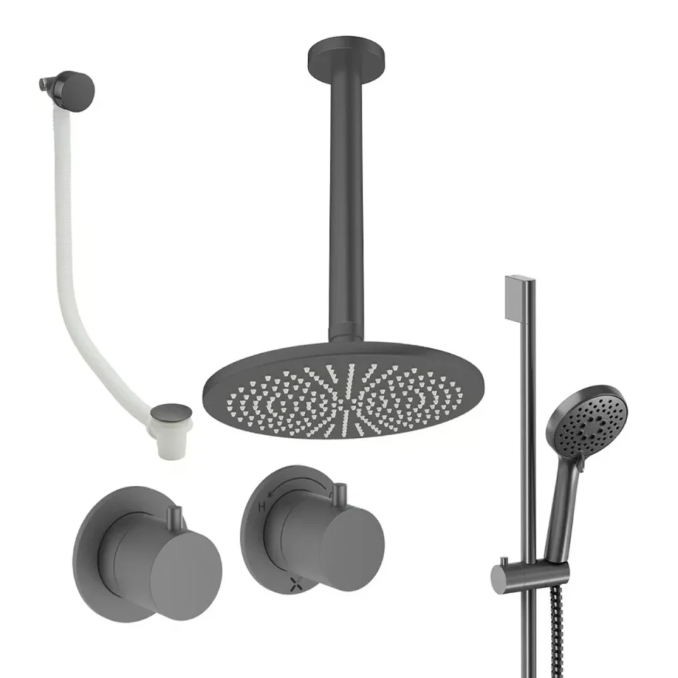 Crosswater Module Shower Set 7 Slate 300mm Ceiling Mounted product image - Image 1