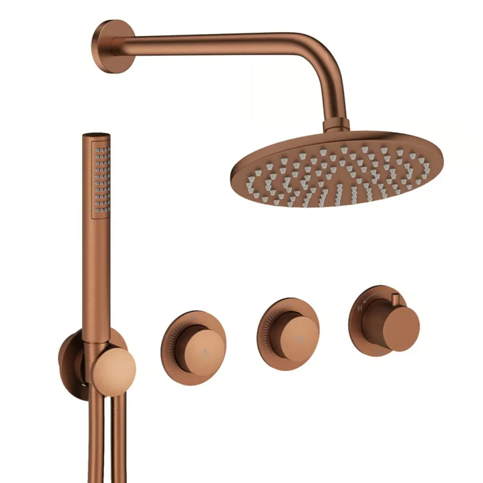 Crosswater Module Shower Set 8 Brushed Bronze 200mm product image - Image 1
