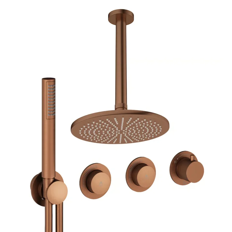 Crosswater Module Shower Set 8 Brushed Bronze 300mm Ceiling Mounted product image - Image 1