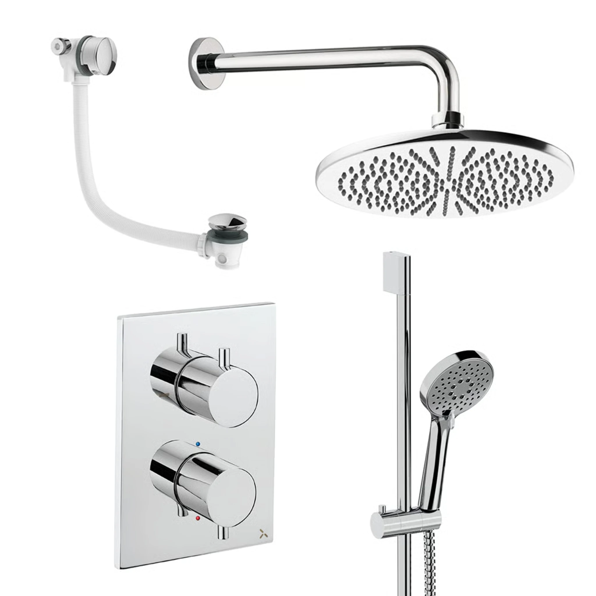 Crosswater Crossbox Shower Set 10 Chrome 300mm