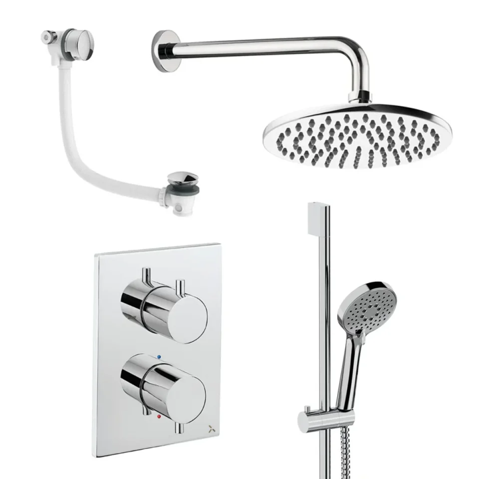 Crosswater Crossbox Shower Set 10 Chrome 200mm product image - Image 1