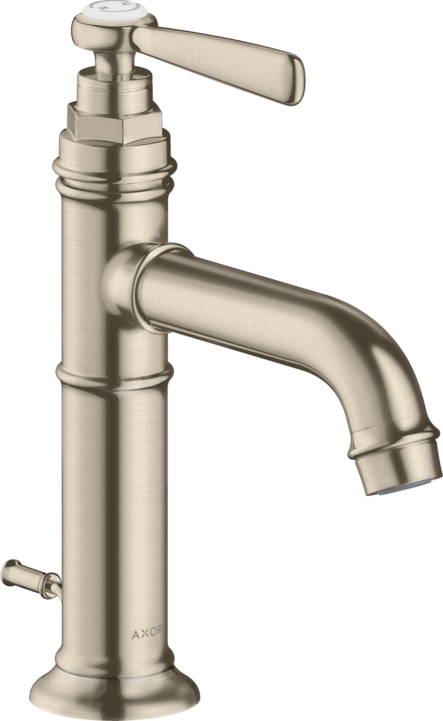 Axor Montreux Single Lever Basin Mixer 100 With Lever Handle And Pop-up Waste Brushed Nickel