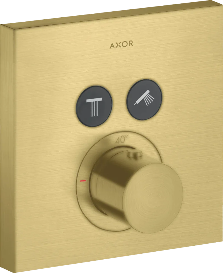 Axor Showersolutions Thermostatic Shower Mixer Concealed 220 X 185 X 135mm Brass - Brushed product image - Image 2