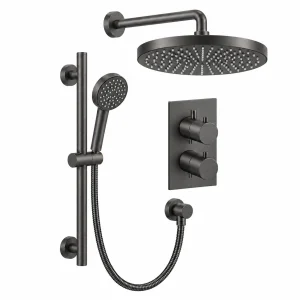 Crosswater Crossbox Shower Set 10 Slate 300mm