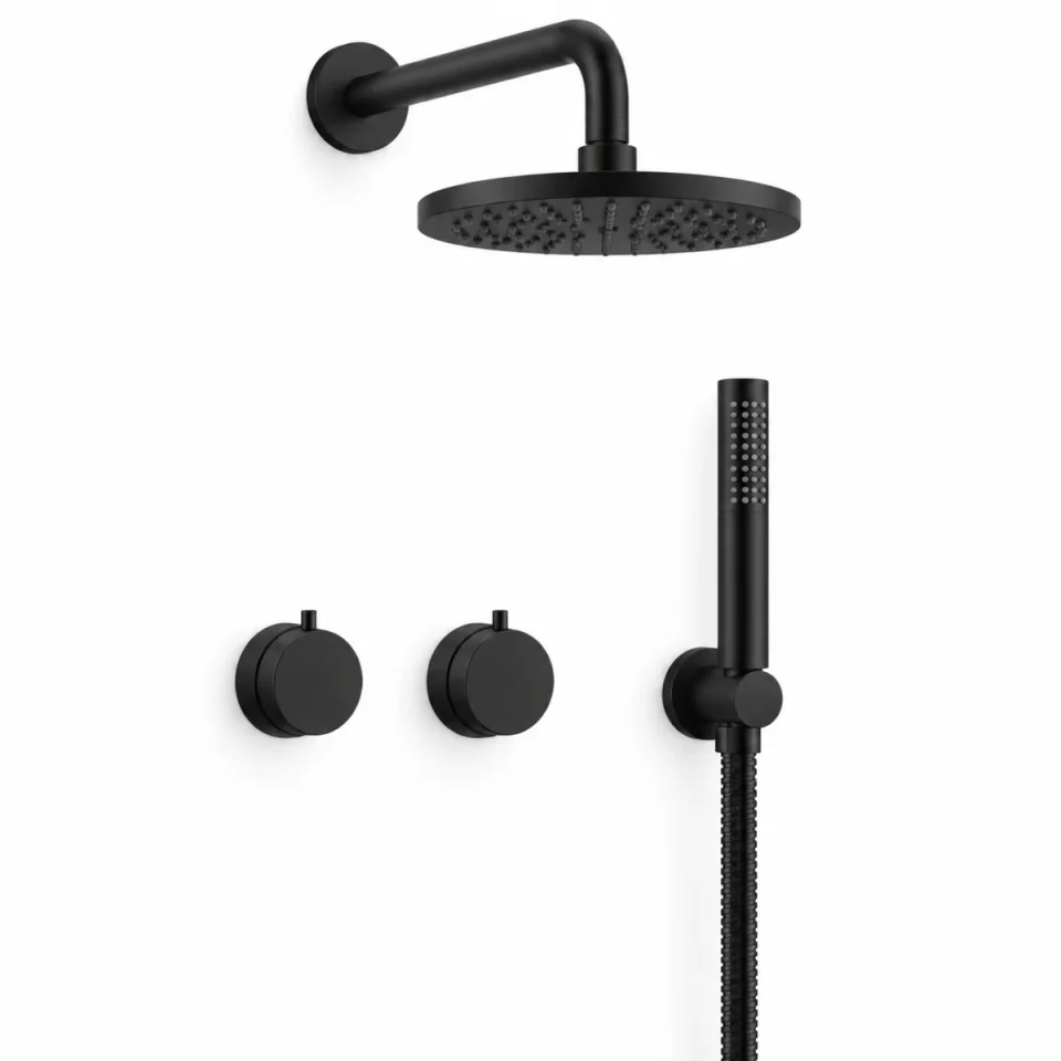 Crosswater Module Shower Set 1 Matt Black 200mm product image - Image 1