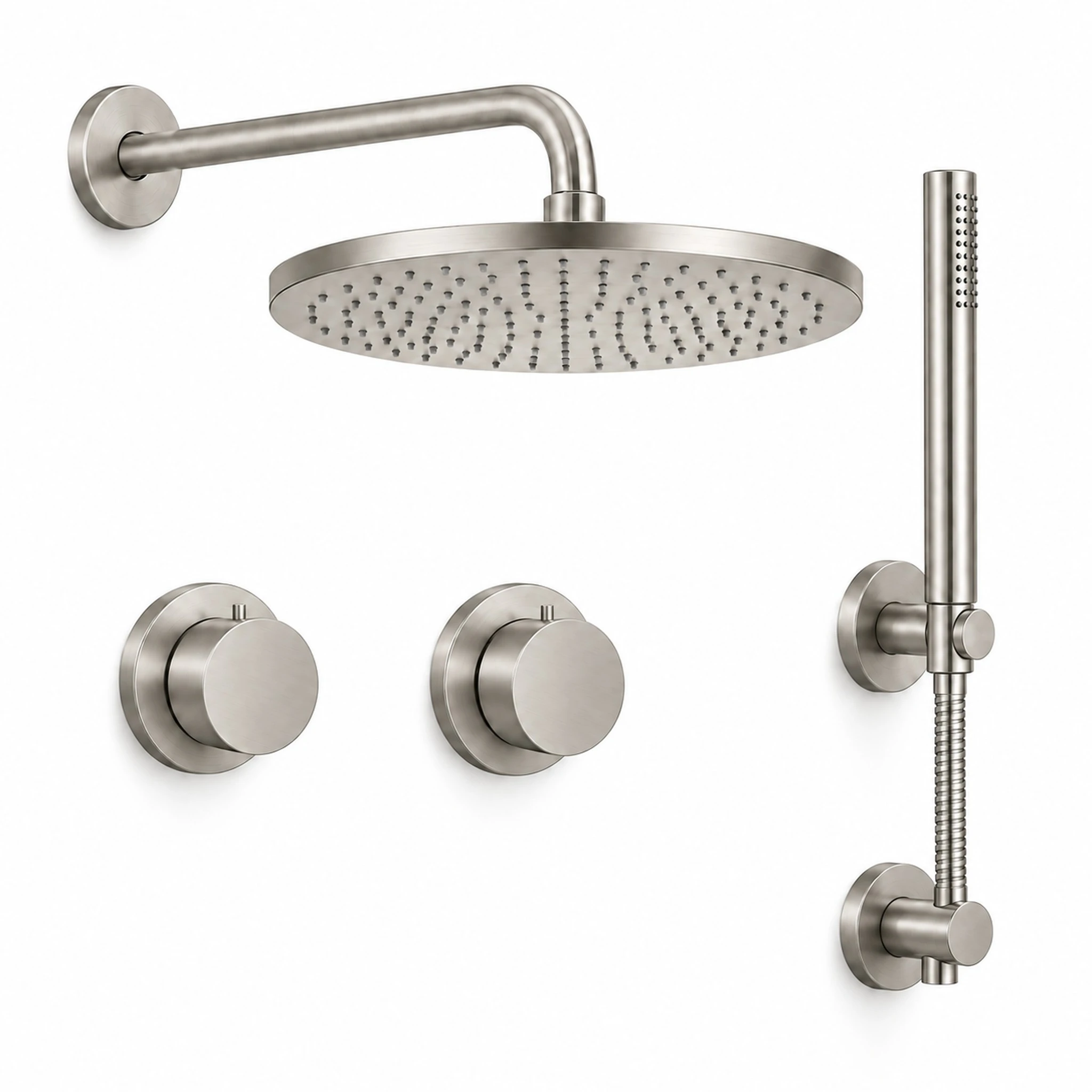 Crosswater Module Shower Set 1 Brushed Nickel 300mm
