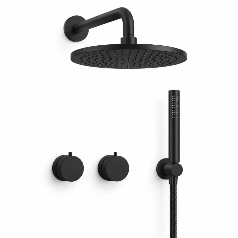 Crosswater Module Shower Set 1 Matt Black 300mm product image - Image 1