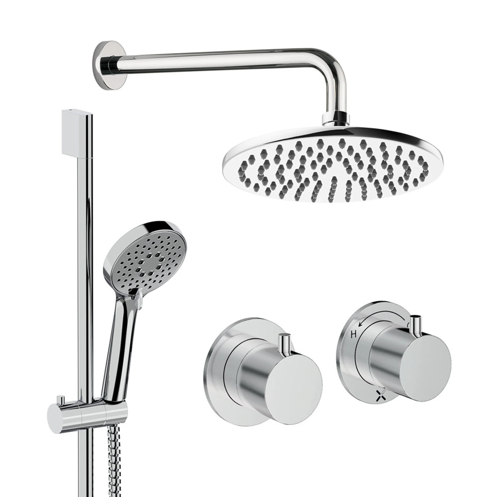 Crosswater Module Shower Set 2 Chrome 200mm