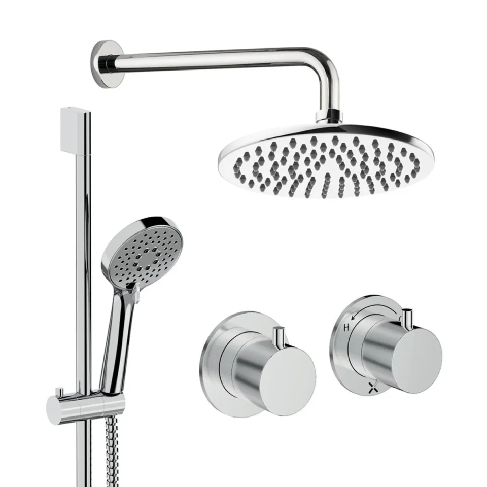 Crosswater Module Shower Set 2 Chrome 200mm product image - Image 1