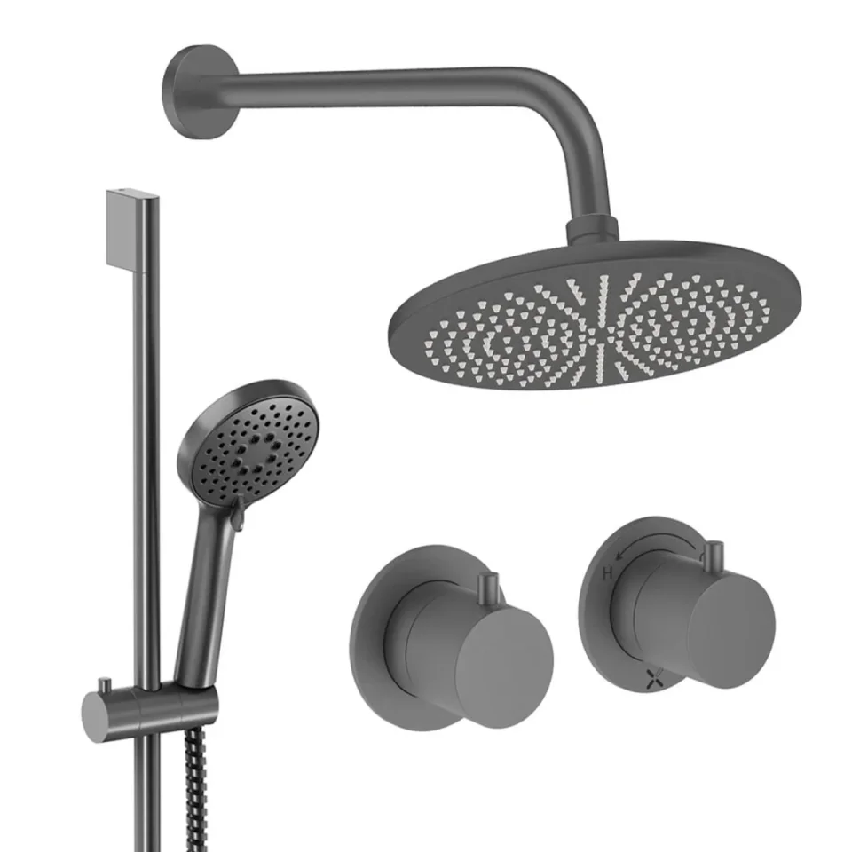 Crosswater Module Shower Set 2 Slate 300mm product image - Image 1