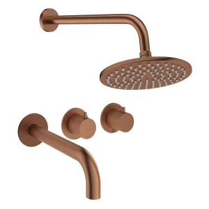 Crosswater Module Shower Set 3 Brushed Bronze 200mm