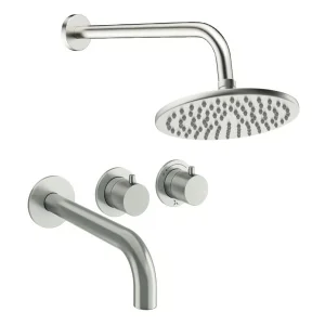 Crosswater Module Shower Set 3 Brushed Nickel 200mm