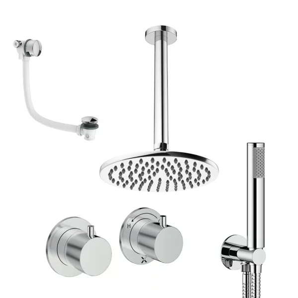 Crosswater Module Shower Set 6 Chrome 200mm Ceiling Mounted