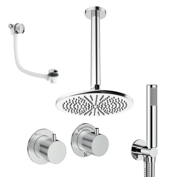 Crosswater Module Shower Set 6 Chrome 300mm Ceiling Mounted