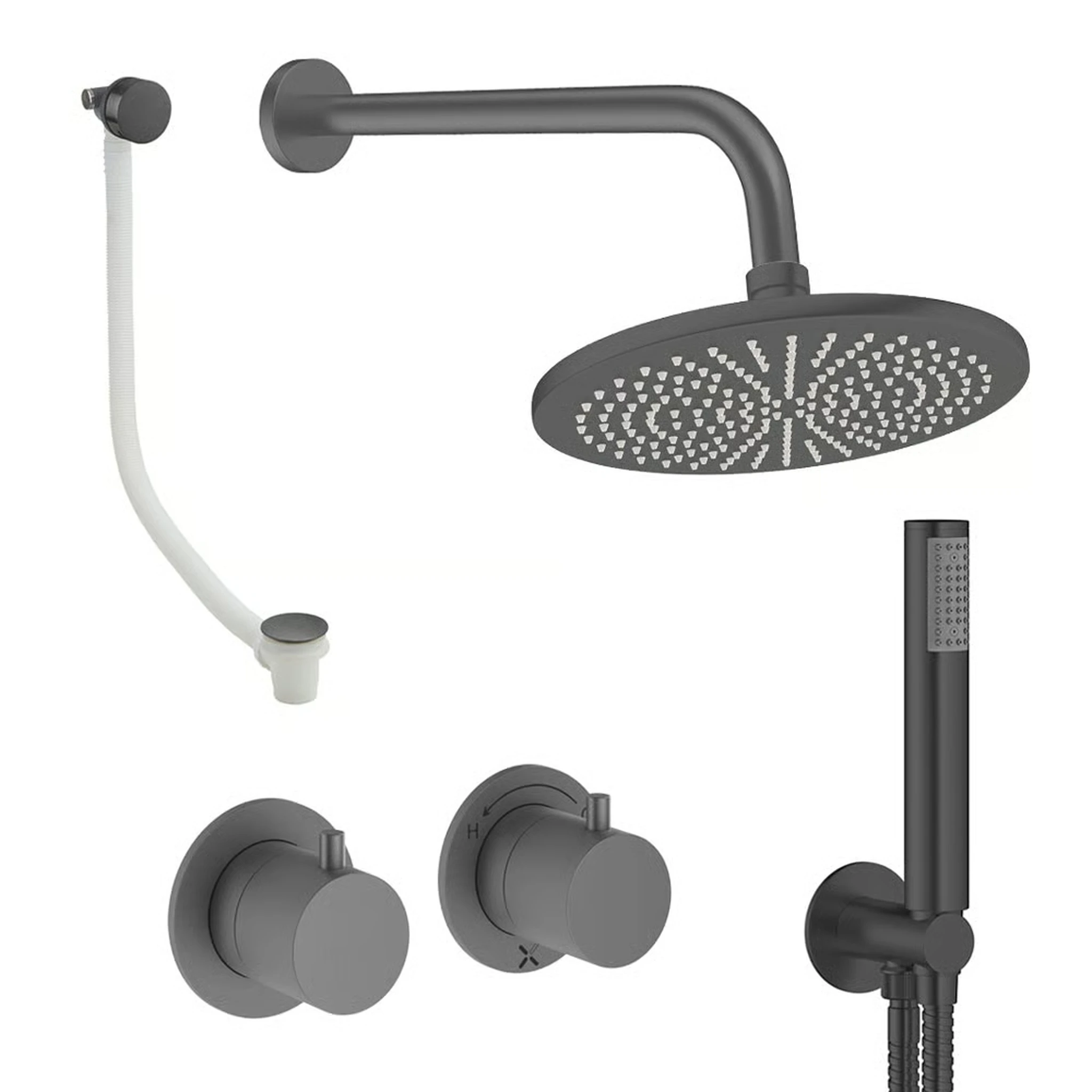 Crosswater Module Shower Set 6 Slate 300mm