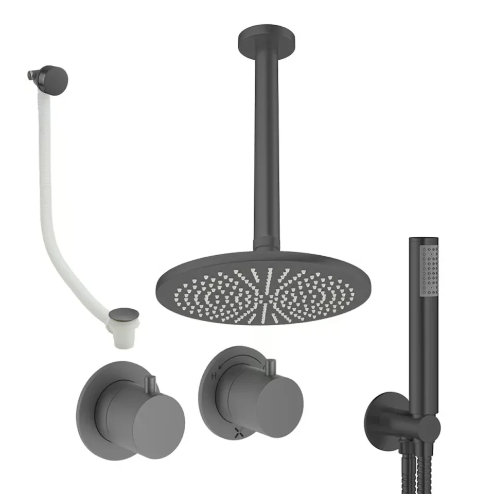 Crosswater Module Shower Set 6 Slate 300mm Ceiling Mounted product image - Image 1