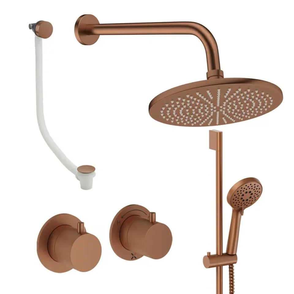 Crosswater Module Shower Set 7 Brushed Bronze 300mm product image - Image 1