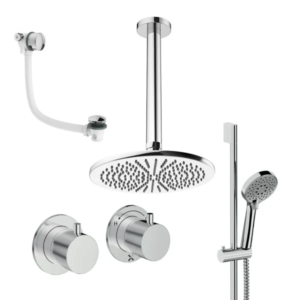 Crosswater Module Shower Set 7 Chrome 300mm Ceiling Mounted
