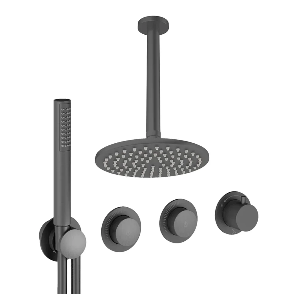 Crosswater Module Shower Set 8 Slate 200mm Ceiling Mounted product image - Image 1