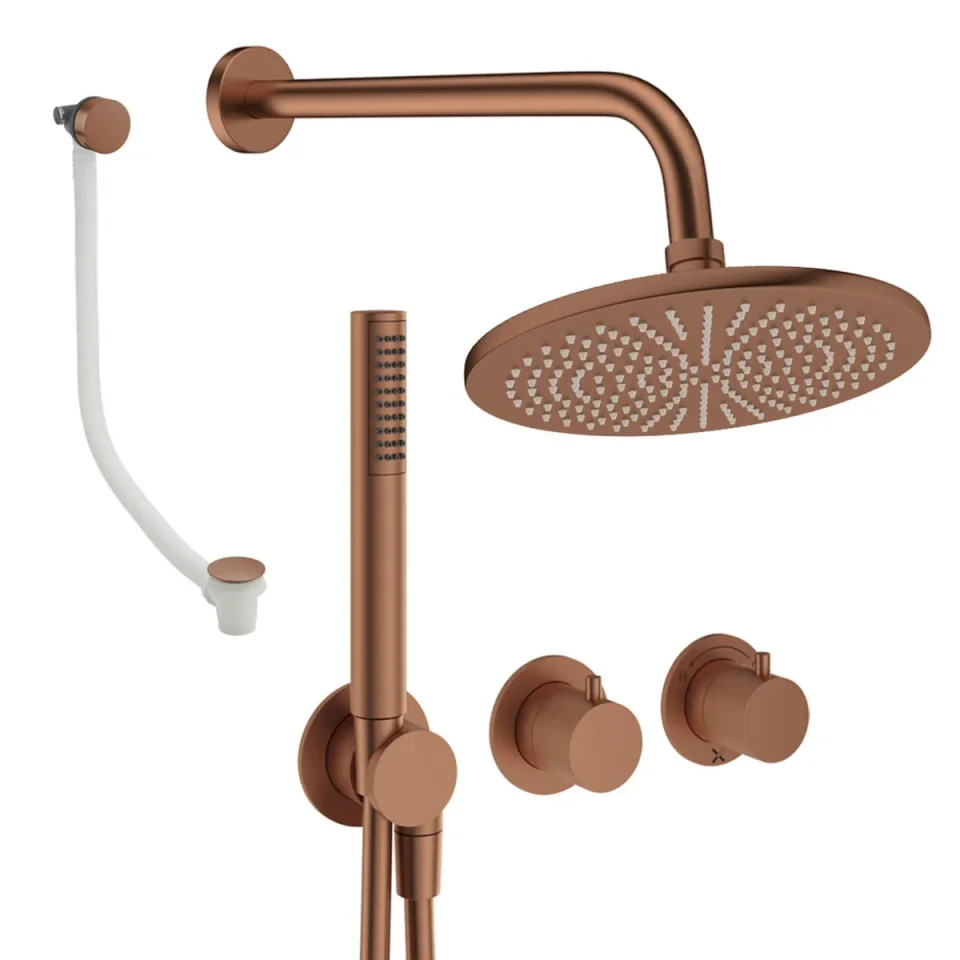 Crosswater Module Shower Set 9 Brushed Bronze 300mm product image - Image 1
