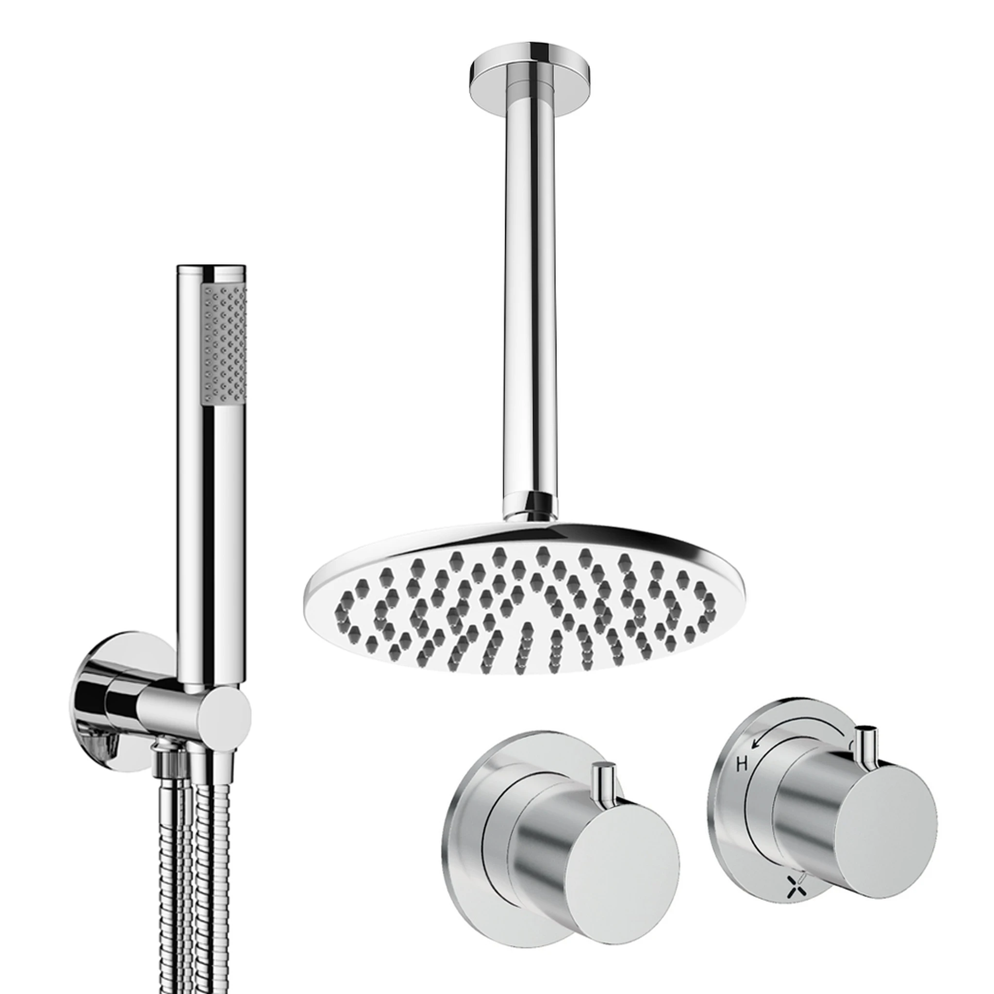 Crosswater Module Shower Set 1 Chrome 200mm Ceiling Mounted