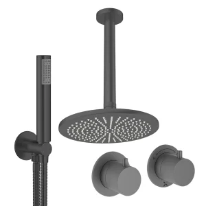 Crosswater Module Shower Set 1 Slate 300mm Ceiling Mounted