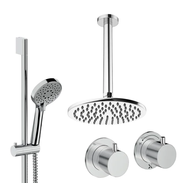 Crosswater Module Shower Set 2 Chrome 200mm Ceiling Mounted