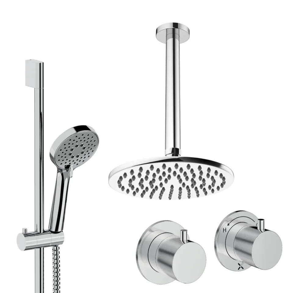 Crosswater Module Shower Set 2 Chrome 200mm Ceiling Mounted product image - Image 1