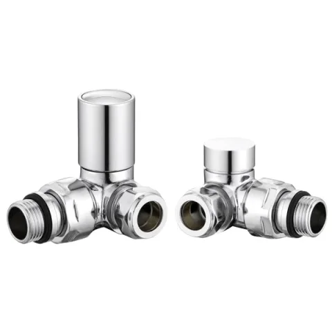 Ava Corner 1/2 Radiator Valve Polished Chrome product image - Image 1