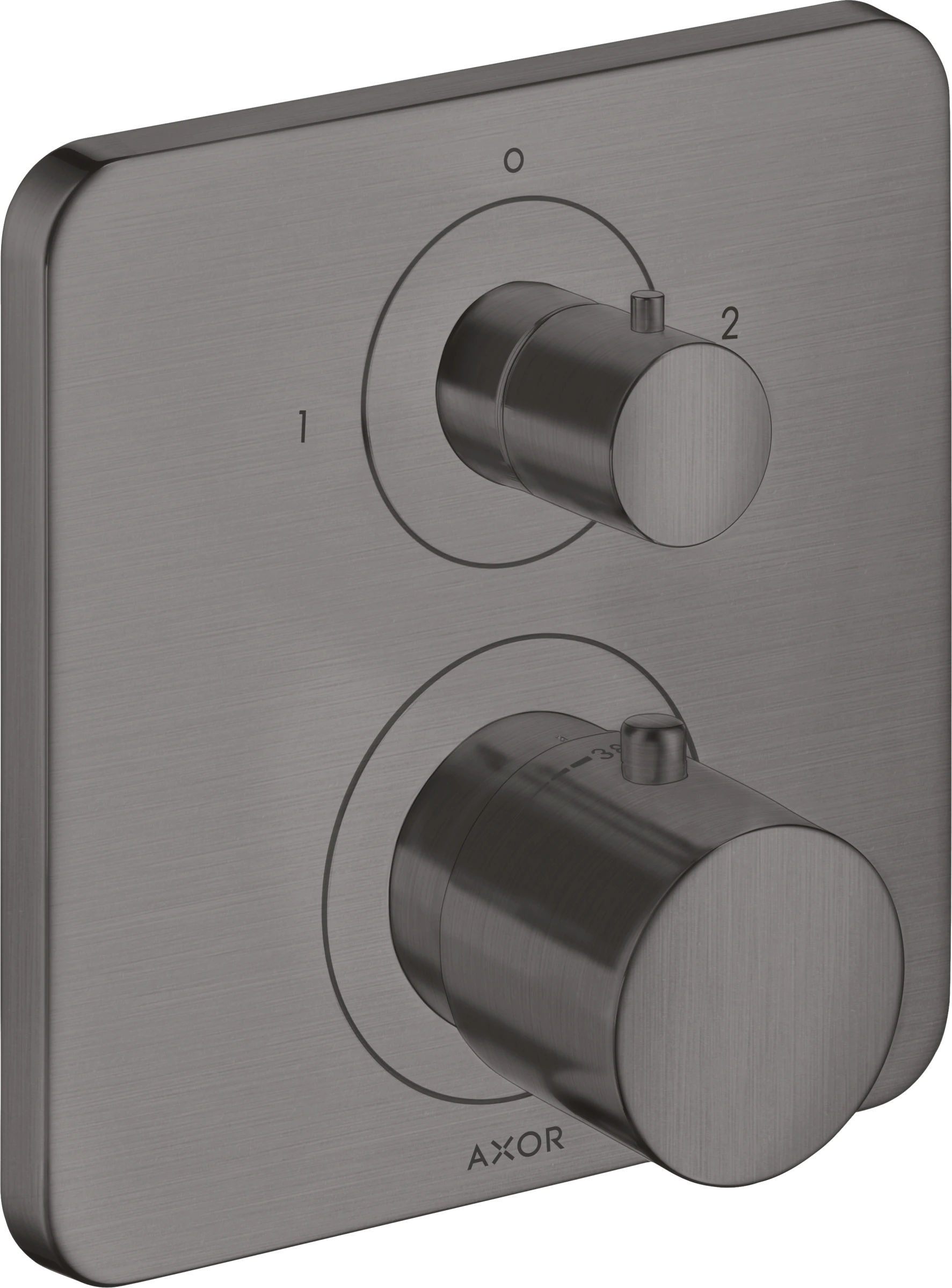 Axor Citterio M Thermostatic Shower Mixer Concealed 217 X 187 X 135mm Gunmetal/chrome - Brushed