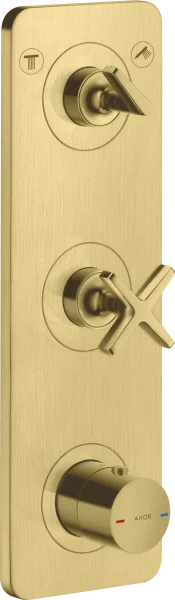 Axor Citterio E Thermostatic Shower Mixer Concealed 440 X 238 X 102mm Brass - Brushed
