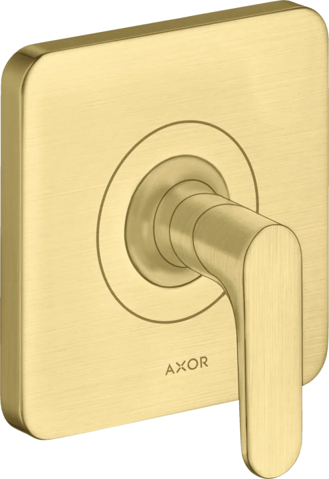 Axor Citterio M Shut-off Valves 130 X 110 X 87mm Brass - Brushed detail view - Image 3
