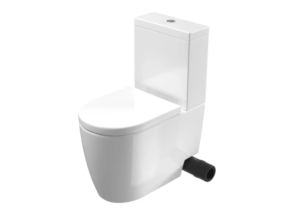 Saneux Uni Close Coupled Right Hand Soil Exit Wc Pan - Rimless product image - Image 5