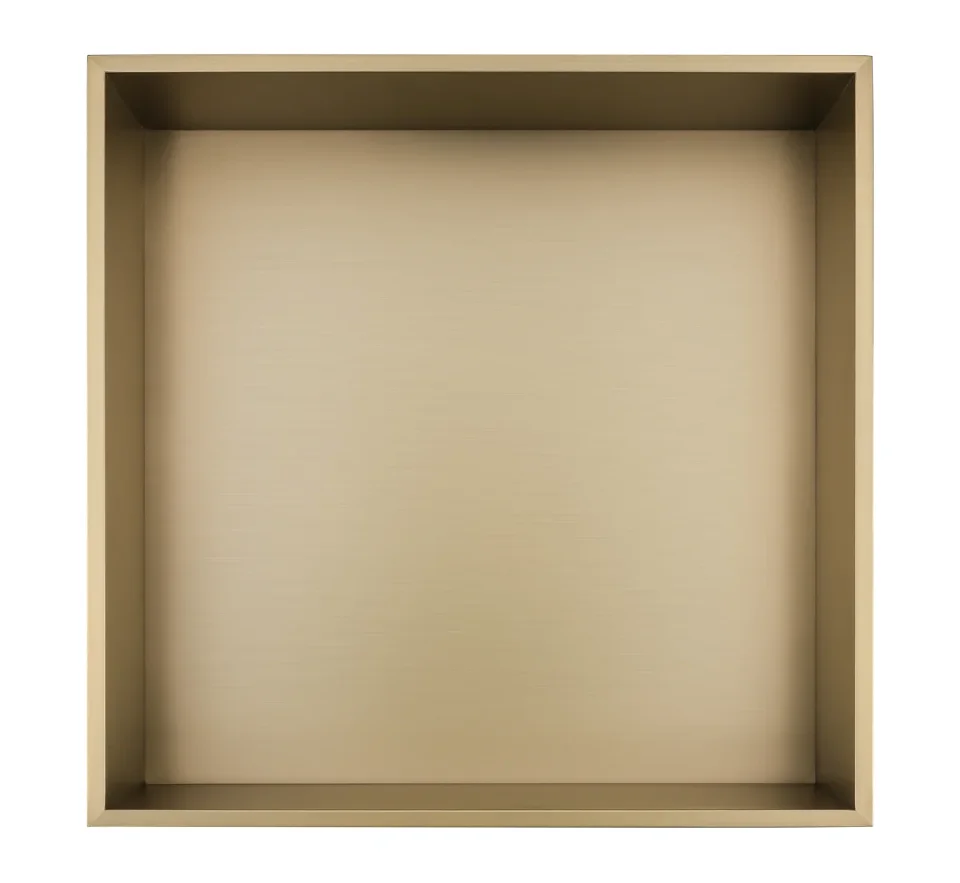 Ava Shower Niche 30x30 Brushed Brass product image - Image 1