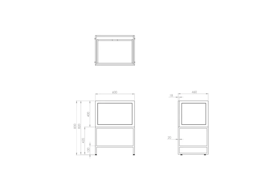 Saneux Kingsbury 60cm 1 Drawer Floor Standing Unit - Matte White detail view - Image 6