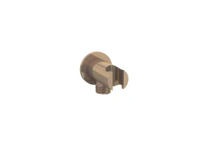 Saneux Cos Round Shower Outlet Elbow & Holder - Brushed Bronze