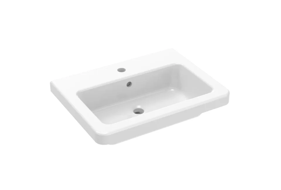 Saneux Indigo 60x45cm Washbasin 1th - European / Alpine White product image - Image 1