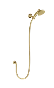 Burlington Riviera Handset & Hose & Elbow Gold